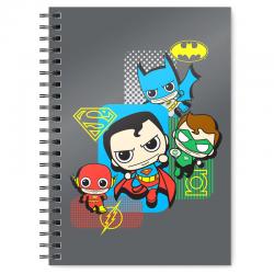 Cuaderno A5 Liga de la Justicia Chibi DC Comics
