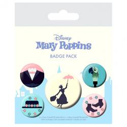 Set 5 chapas Mary Poppins Disney