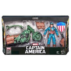 Set figura y vehiculo Capitan America Marvel Legends - Imagen 1