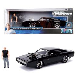 Coche metal Dodge Charger R/T con figura Dom Fast and Furious - Imagen 1