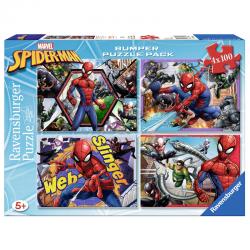 Puzzle Spiderman Marvel 4x100pz - Imagen 1