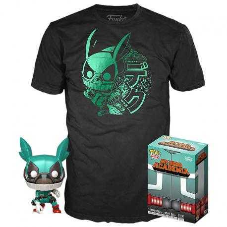 Set Funko POP & Tee My Hero Academia Deku with Helmet