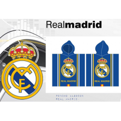 Poncho Real Madrid Algodon 55x110cm. - Imagen 1