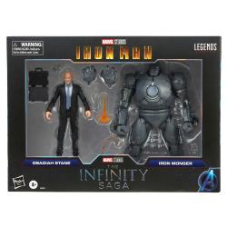 Set 2 figuras Obadiah Stane y Iron Monger Iron Man The Infinity Saga Marvel Legends 15cm - Imagen 1