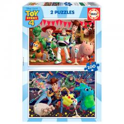Puzzle Toy Story 4 Disney 2x100pzs - Imagen 1