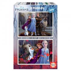 Puzzle Frozen 2 Disney 2x100pzs - Imagen 1