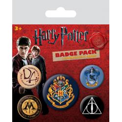 Harry Potter Pack 5 Chapas Hogwarts