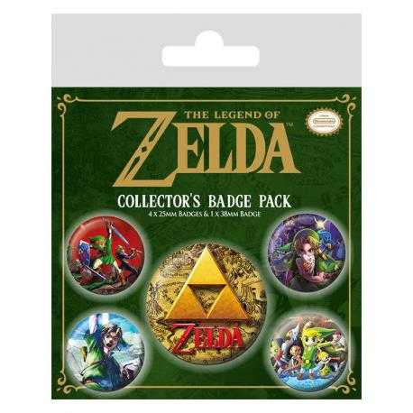 Legend of Zelda Pack 5 Chapas Classics