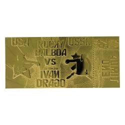 Rocky IV Réplica East vs. West Fight Ticket (dorado) - Imagen 1