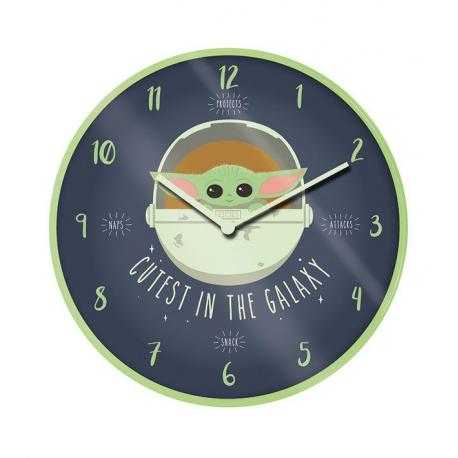 Star Wars The Mandalorian Reloj de Pared Cutest In The Galaxy