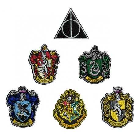 Harry Potter Pack de 6 Parches Escudos de las Casas - Imagen 1