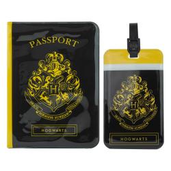 Harry Potter Etiqueta del equipaje & Estuche Pasaporte Set Hogwarts - Imagen 1
