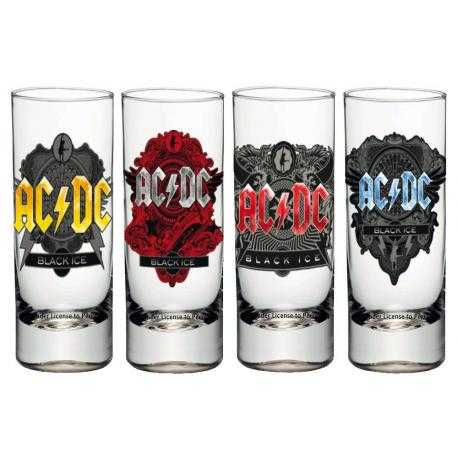 AC/DC Pack de 4 Vasos de Chupitos Black Ice - Imagen 1