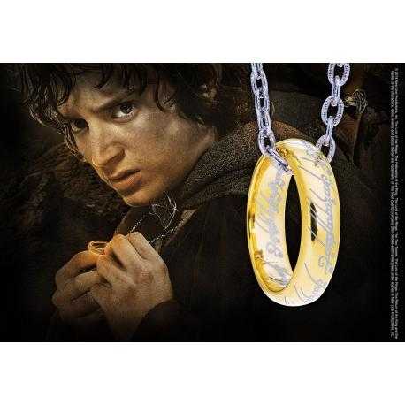 El Señor de los Anillos Anillo Único con collar (Plata de ley)