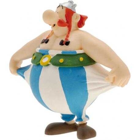 Astérix el Galo Minifigura Obelix sujetandose el pantalon 8 cm - Imagen 1