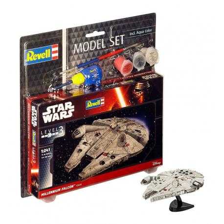 Star Wars Maqueta 1/241 Model Set Millennium Falcon 10 cm - Imagen 1