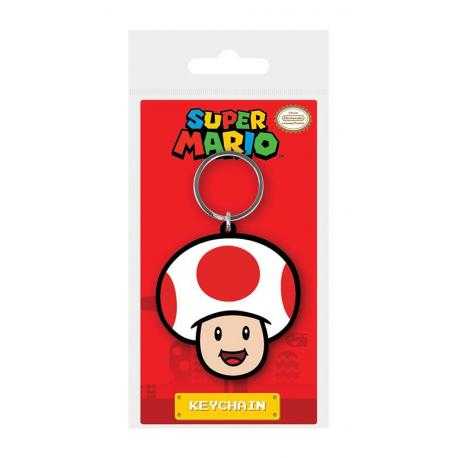 Super Mario Llavero caucho Toad 6 cm