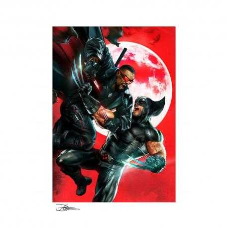 Marvel Litografia Wolverine vs Blade 46 x 61 cm - sin marco