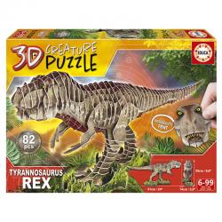 Puzzle 3D Creature T-Rex 82pzs - Imagen 1