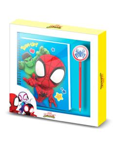Set cuaderno + lapiz Team Spiderman and His Amazing Friends