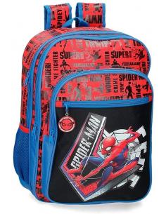 Mochila Doble Cremallera Adaptable Spiderman Marvel 31x42x13cm. - Imagen 1