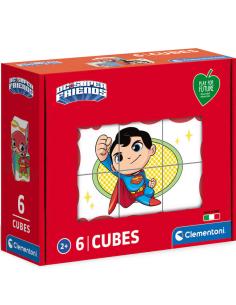 Puzzle Cubo Super Heroes DC Comics 6pzs - Imagen 1