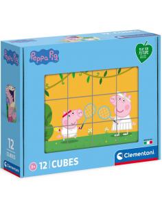 Puzzle Cubo Peppa Pig 12pzs - Imagen 1