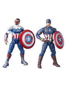 Marvel Legends Pack de 2 Figuras 2022 Captain America: Sam Wilson & Steve Rogers 15 cm - Imagen 1