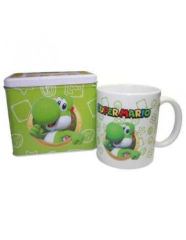 Set Taza + Hucha Yoshi Super Mario Bros Nintendo - Imagen 1
