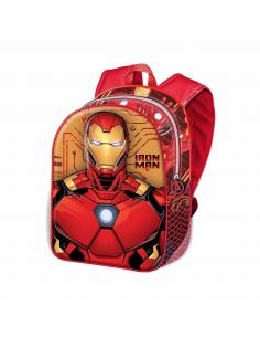 Mochila 3D Angry Iron Man Marvel 37cm