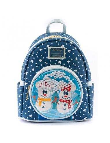 Mochila Mickey Minnie Snowman Disney Loungefly 26cm