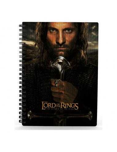 El Señor de los Anillos Libreta Efecto 3D Aragorn