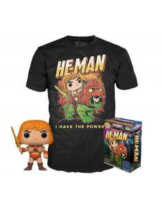 Masters of the Universe POP! & Tee Set de Minifigura y Camiseta He-Man heo EU Exclusive talla M - Imagen 1