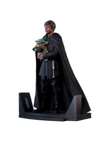Star Wars: The Mandalorian Estatua Premier Collection 1/7 Luke Skywalker & Grogu 25 cm - Imagen 1
