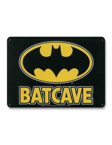 DC Comics Placa de Chapa Batcave 15 x 21 cm - Imagen 1