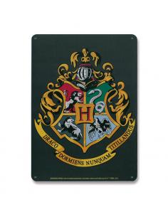 Harry Potter Placa de Chapa Hogwarts Logo 15 x 21 cm - Imagen 1