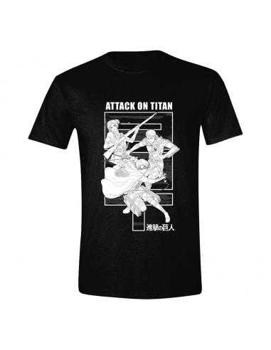 Attack on Titan Camiseta Monochrome Trio talla XL - Imagen 1