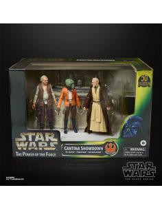 Set figuras The Power Of The Force Cantina Showdown Black Series Star Wars 15cm - Imagen 1
