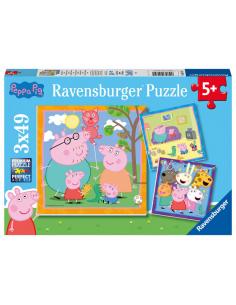 Puzzle Peppa Pig 3x49pzs - Imagen 1