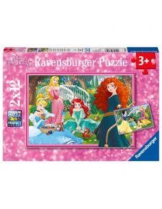 Puzzle Princesas Disney 2x12pzs - Imagen 1
