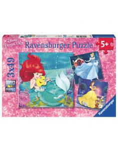 Puzzle Princesas Disney 3x49pzs - Imagen 1