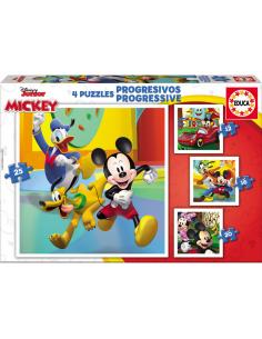 Puzzle Progresivo Mickey y Amigos Disney 12-16-20-25pzs - Imagen 1
