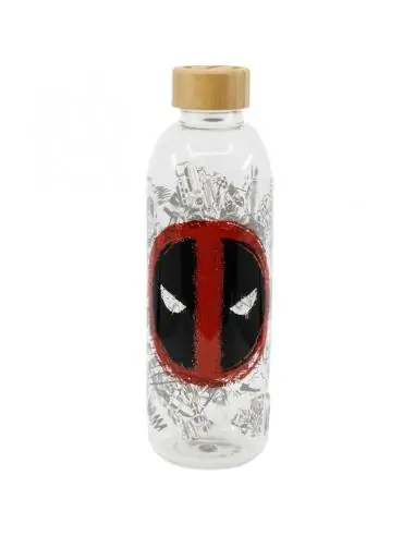 Botella cristal Deadpool Marvel 1030ml - Imagen 1