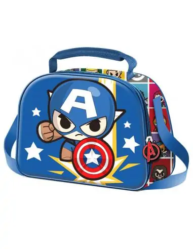 Bolsa portameriendas 3D Punch Capitan America Vengadores