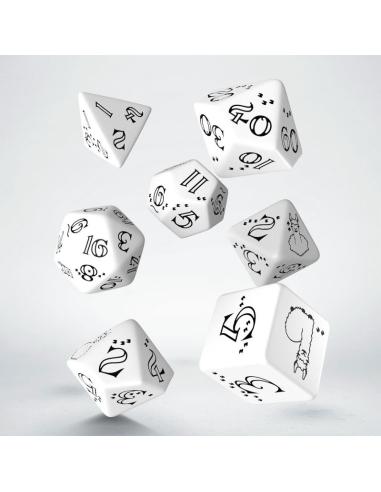 Bright Llama Pack de Dados Blanco y Negro (7)