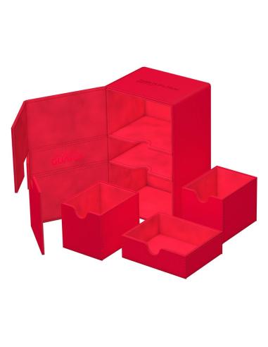 Ultimate Guard Twin Flip`n`Tray 160+ XenoSkin Monocolor Rojo