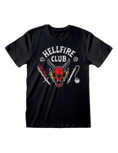 Stranger Things Camiseta Hellfire Club Logo Black talla L