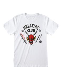 Stranger Things Camiseta Hellfire Club Logo White talla M
