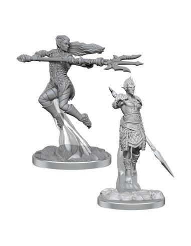 D&D Nolzur's Marvelous Miniatures Pack de 2 Miniaturas sin pintar Sea Elf Fighters