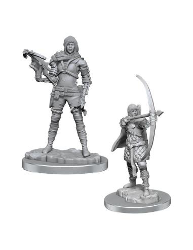 WizKids Deep Cuts Miniatures Pack de 2 Miniaturas sin pintar Human Rogue
